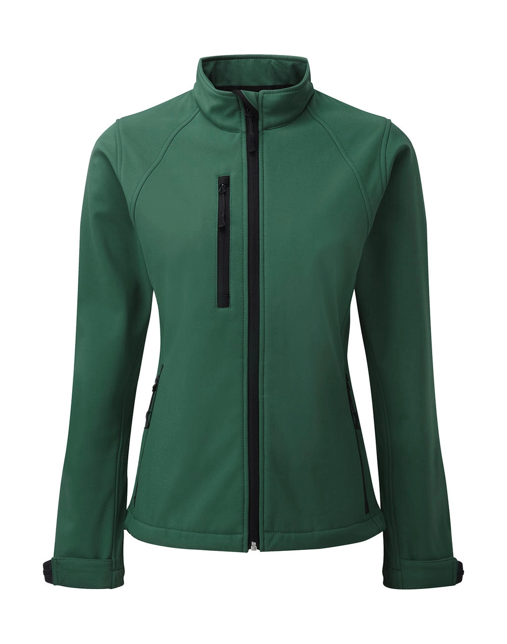 Ladies` Softshell Jacket  zum Besticken und Bedrucken in der Farbe Bottle Green mit Ihren Logo, Schriftzug oder Motiv.