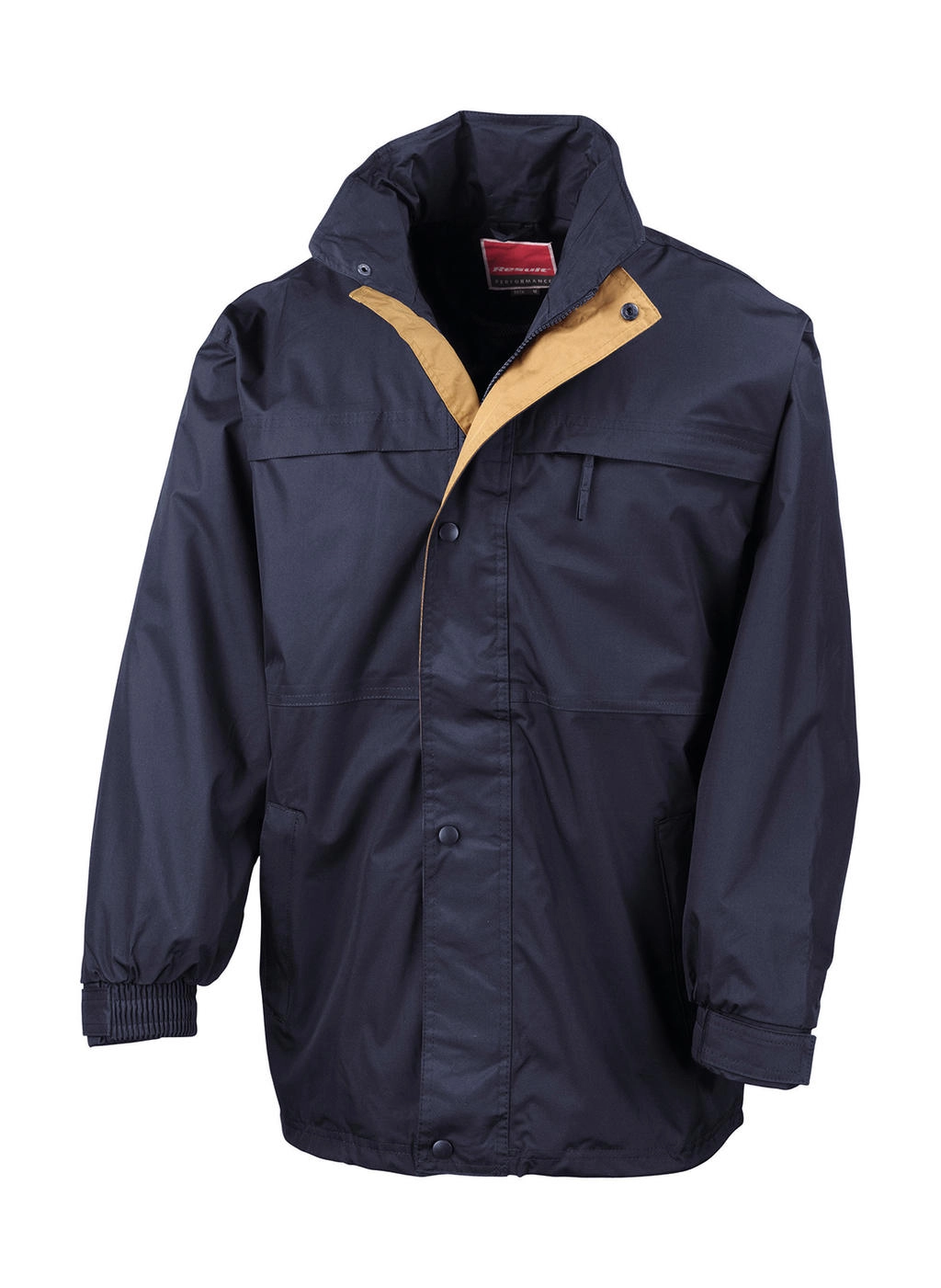 Mid-Season Jacket zum Besticken und Bedrucken in der Farbe Navy/Sand mit Ihren Logo, Schriftzug oder Motiv.