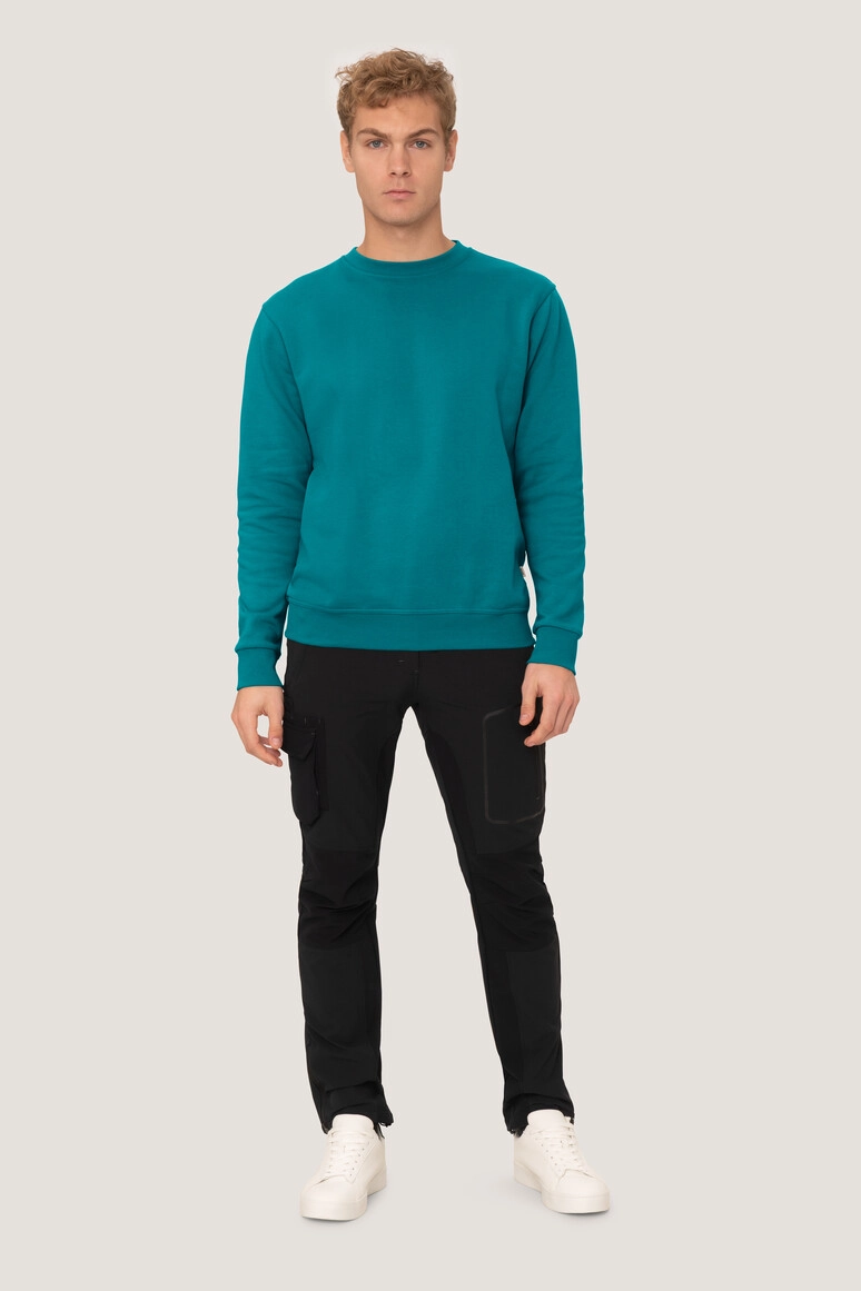 HAKRO Sweatshirt Premium zum Besticken und Bedrucken in der Farbe Smaragd mit Ihren Logo, Schriftzug oder Motiv.