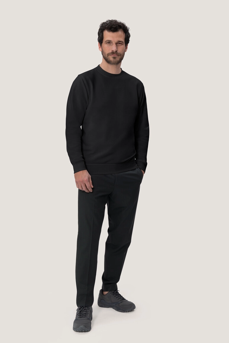 HAKRO Sweatshirt Mikralinar® zum Besticken und Bedrucken in der Farbe Schwarz mit Ihren Logo, Schriftzug oder Motiv.