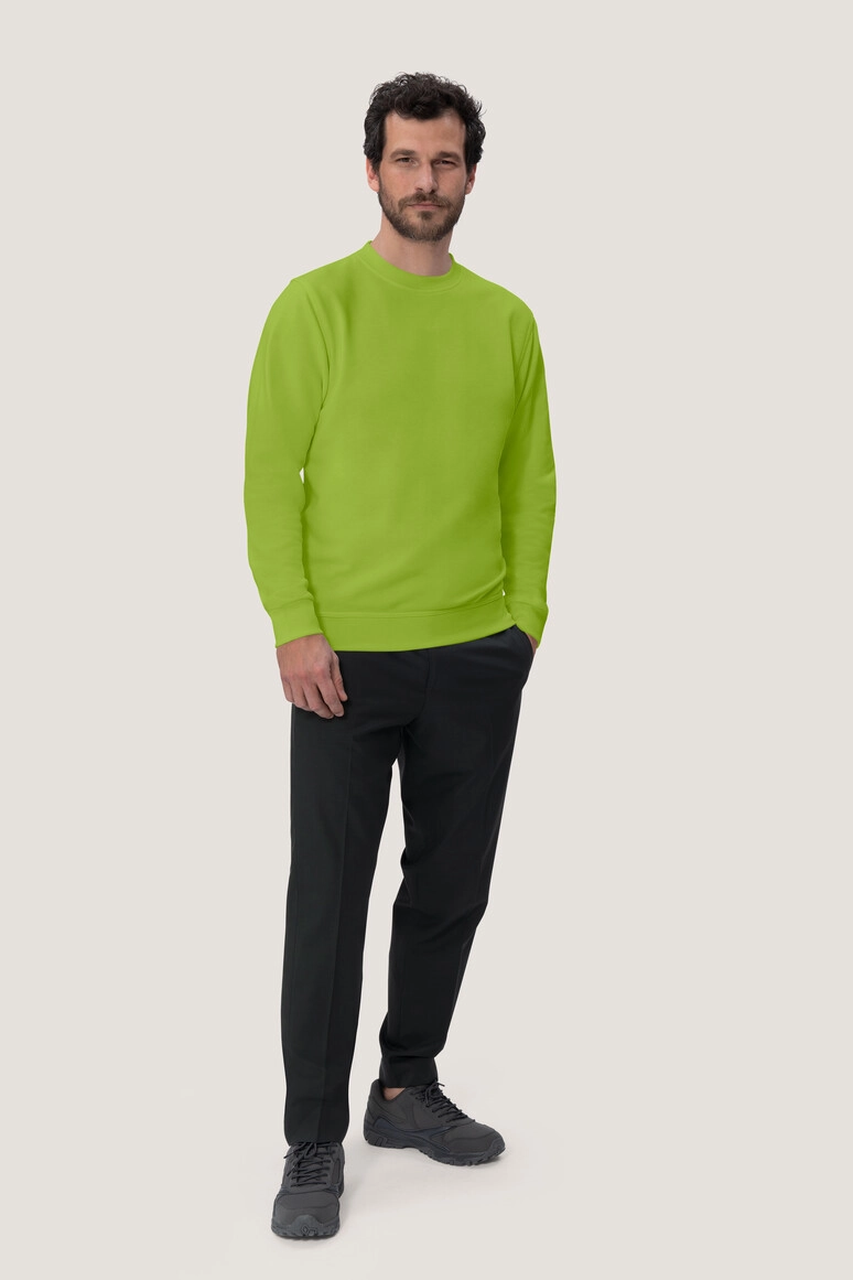 HAKRO Sweatshirt Mikralinar® zum Besticken und Bedrucken in der Farbe Kiwi mit Ihren Logo, Schriftzug oder Motiv.