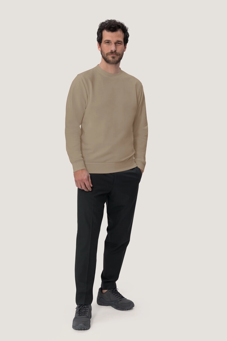 HAKRO Sweatshirt Mikralinar® zum Besticken und Bedrucken in der Farbe Khaki mit Ihren Logo, Schriftzug oder Motiv.
