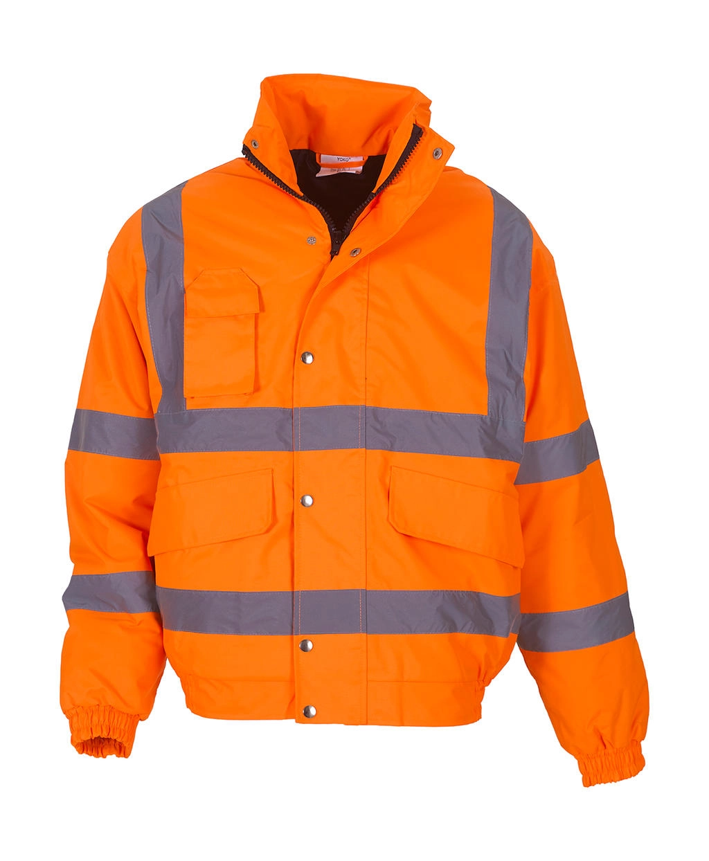 Fluo Bomber Jacket zum Besticken und Bedrucken in der Farbe Fluo Orange mit Ihren Logo, Schriftzug oder Motiv.