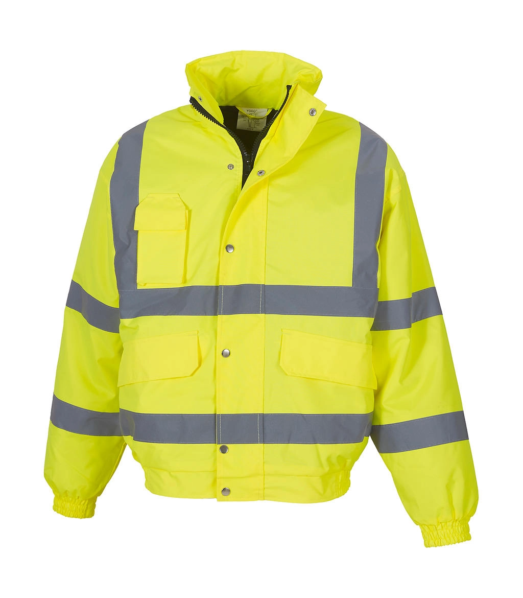Fluo Bomber Jacket zum Besticken und Bedrucken in der Farbe Fluo Yellow mit Ihren Logo, Schriftzug oder Motiv.