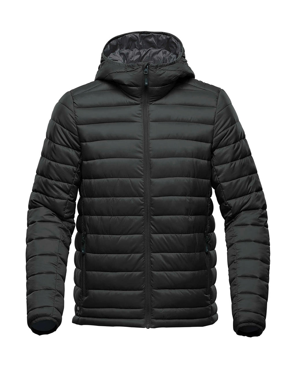 Men`s Stavanger Thermal Jacket zum Besticken und Bedrucken in der Farbe Black/Graphite mit Ihren Logo, Schriftzug oder Motiv.