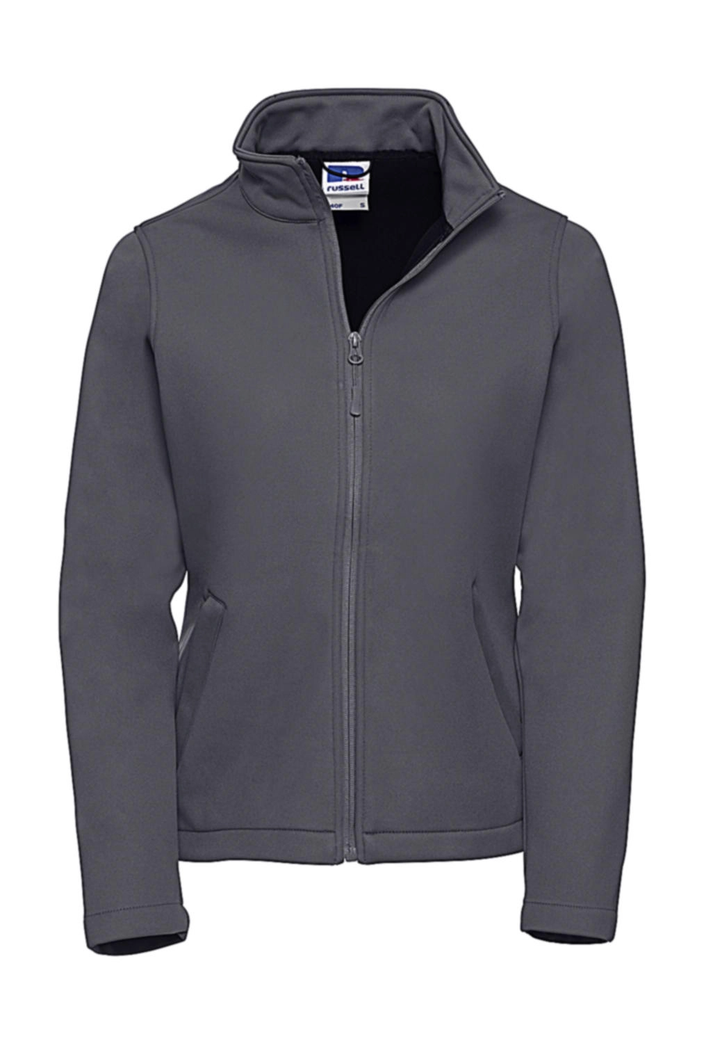 Ladies` Smart Softshell Jacket zum Besticken und Bedrucken in der Farbe Convoy Grey mit Ihren Logo, Schriftzug oder Motiv.