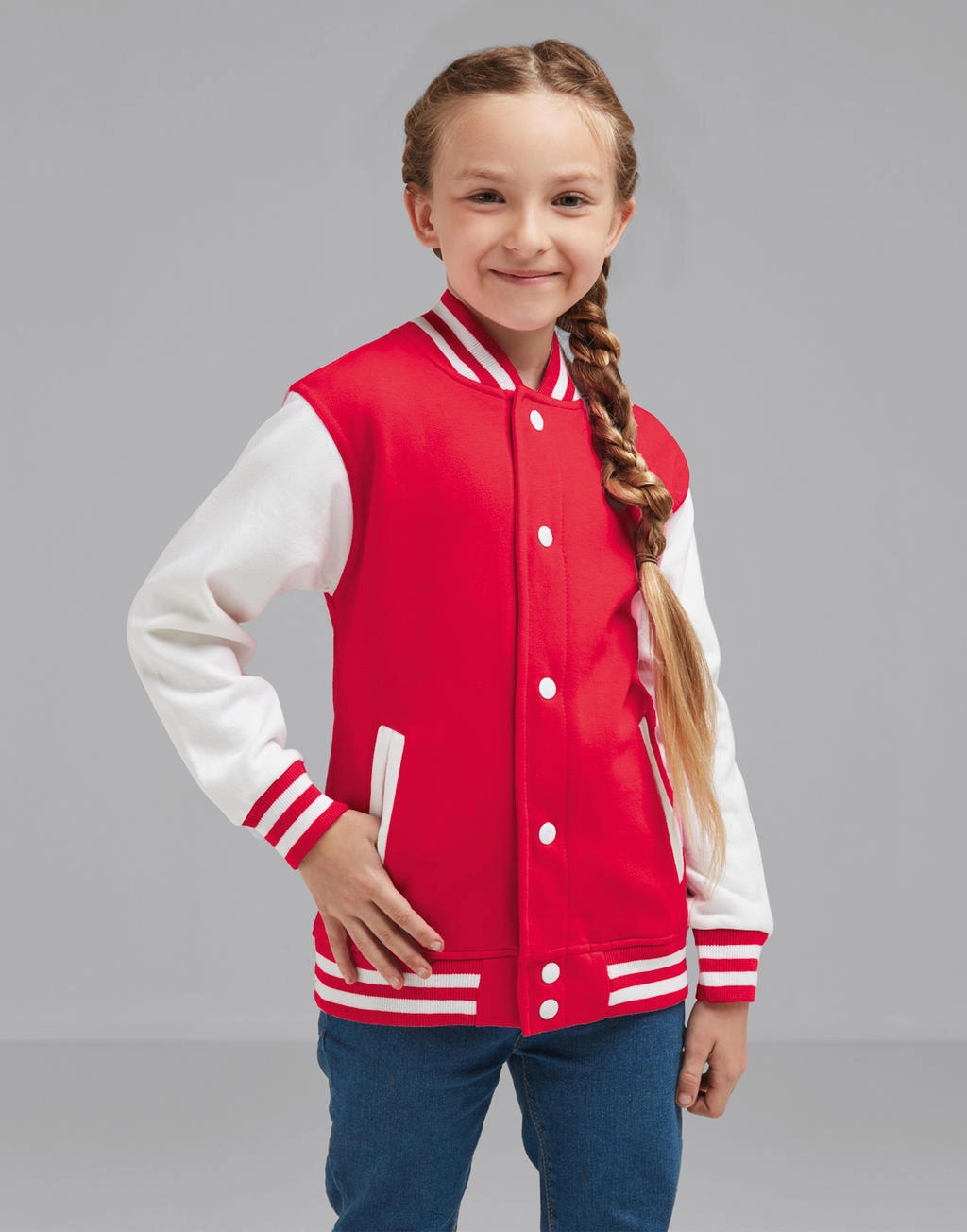 Junior Varsity Jacket zum Besticken und Bedrucken mit Ihren Logo, Schriftzug oder Motiv.