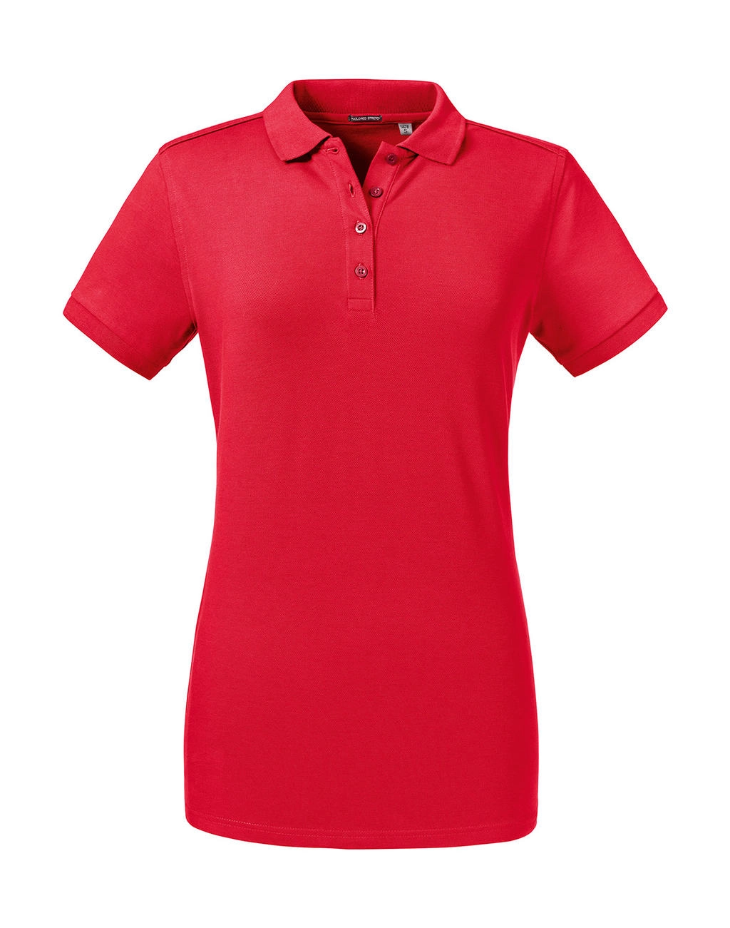 Ladies` Tailored Stretch Polo zum Besticken und Bedrucken in der Farbe Classic Red mit Ihren Logo, Schriftzug oder Motiv.