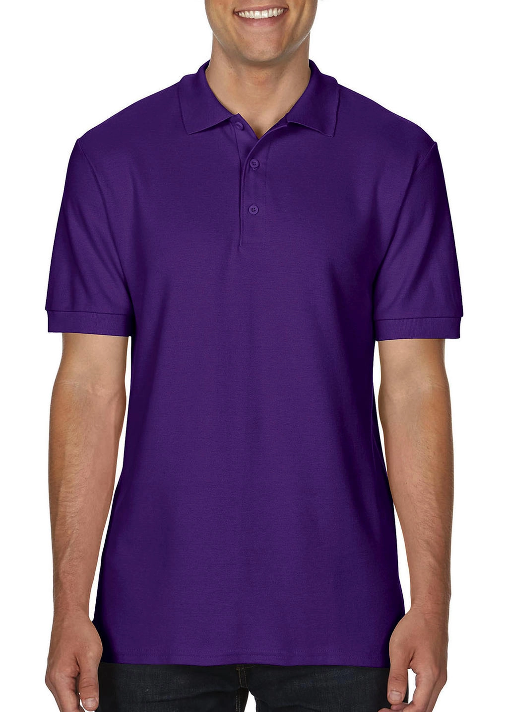 Premium Cotton Double Piqué Polo zum Besticken und Bedrucken in der Farbe Purple mit Ihren Logo, Schriftzug oder Motiv.