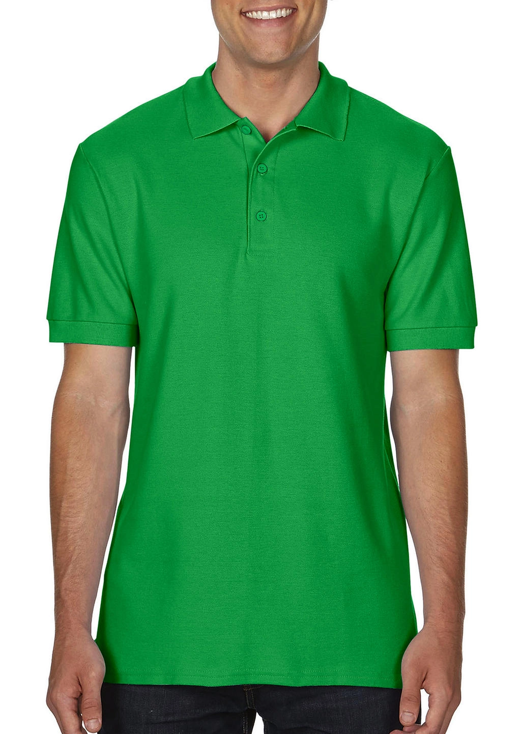 Premium Cotton Double Piqué Polo zum Besticken und Bedrucken in der Farbe Irish Green mit Ihren Logo, Schriftzug oder Motiv.