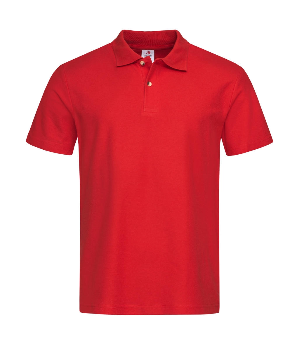 Polo zum Besticken und Bedrucken in der Farbe Scarlet Red mit Ihren Logo, Schriftzug oder Motiv.
