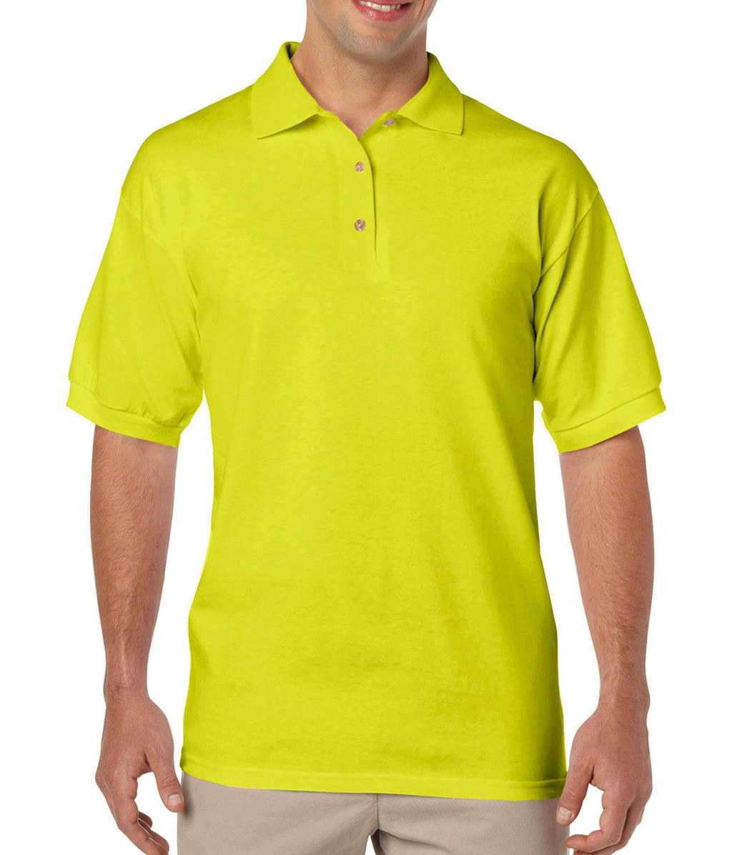 DryBlend Adult Jersey Polo zum Besticken und Bedrucken in der Farbe Safety Green mit Ihren Logo, Schriftzug oder Motiv.