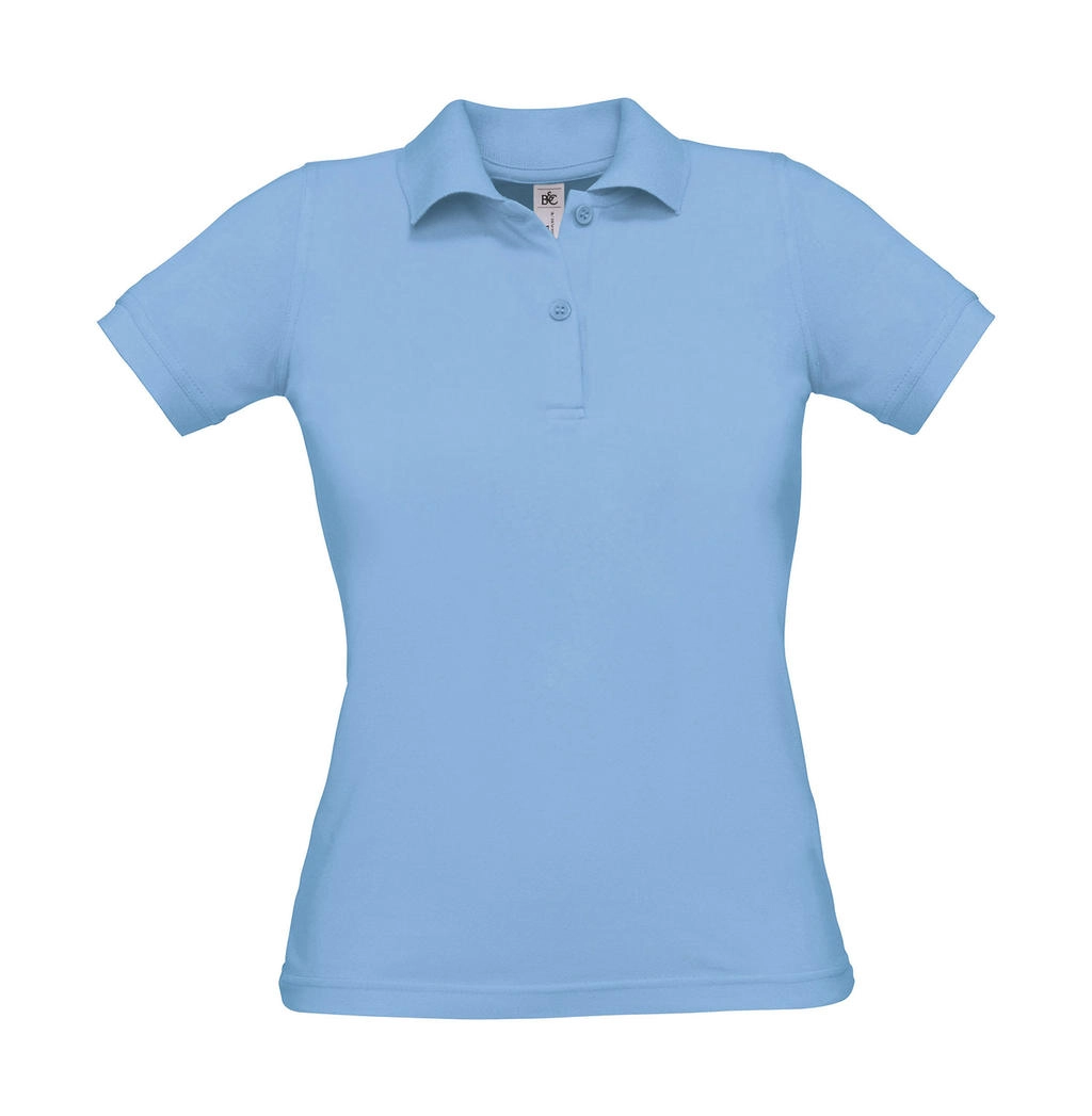 Safran Pure/women Polo  zum Besticken und Bedrucken in der Farbe Sky Blue mit Ihren Logo, Schriftzug oder Motiv.