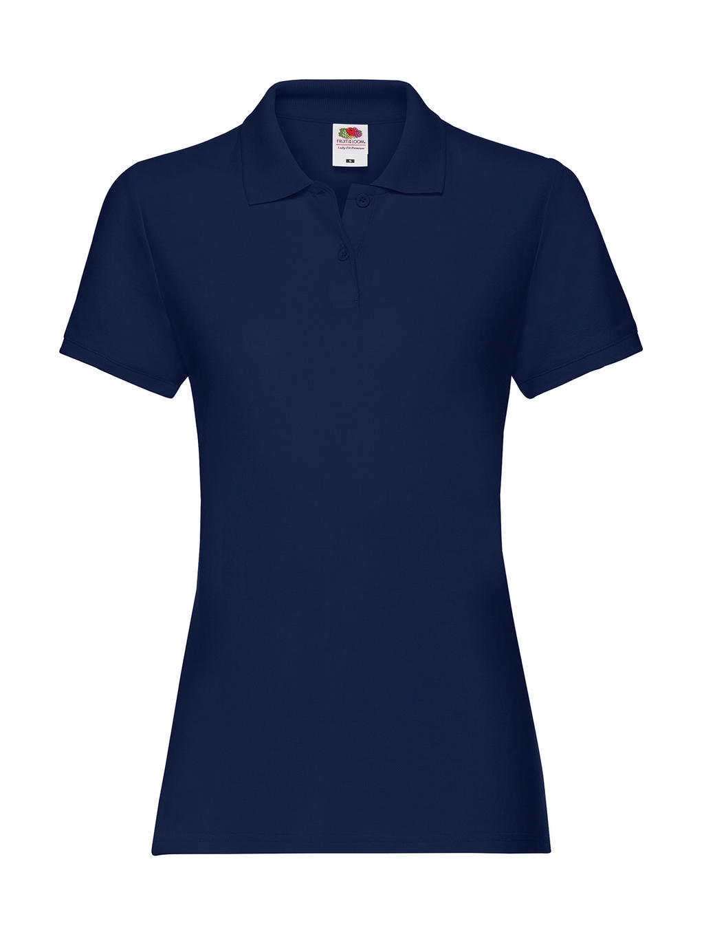 Ladies` Premium Polo zum Besticken und Bedrucken in der Farbe Navy mit Ihren Logo, Schriftzug oder Motiv.