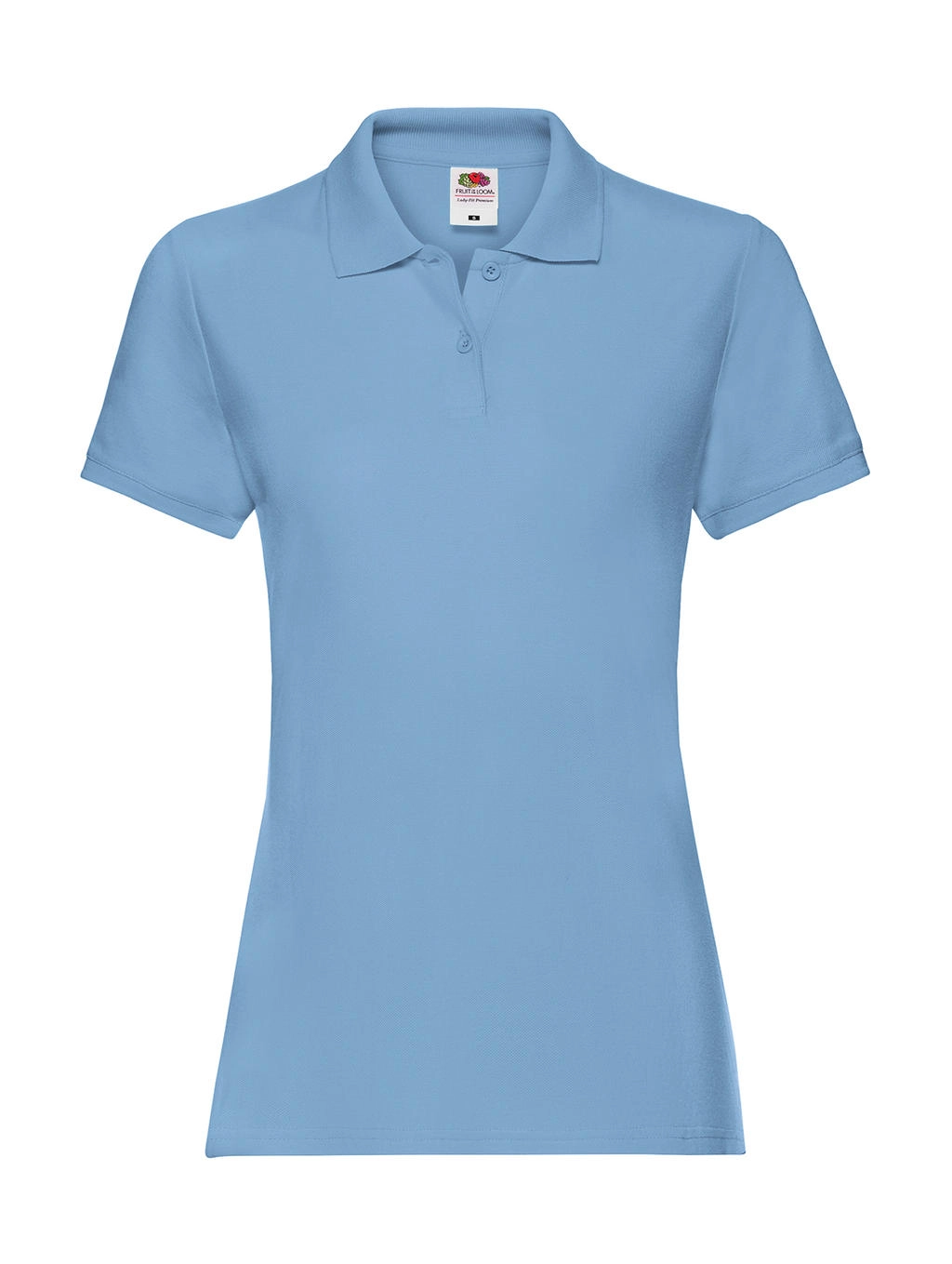 Ladies` Premium Polo zum Besticken und Bedrucken in der Farbe Sky Blue mit Ihren Logo, Schriftzug oder Motiv.