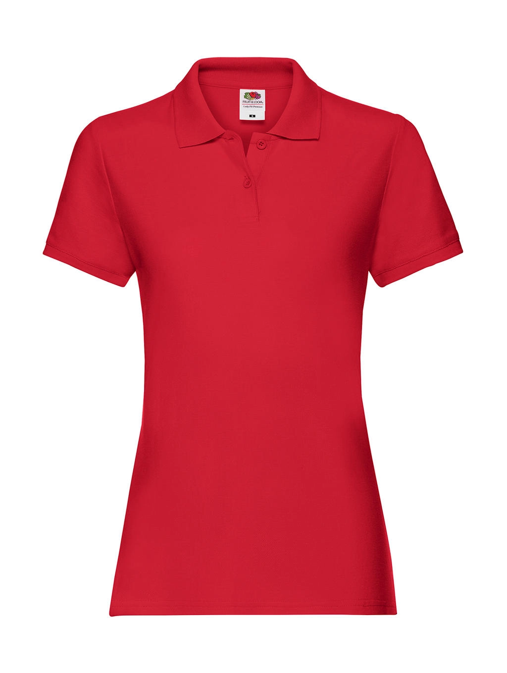Ladies` Premium Polo zum Besticken und Bedrucken in der Farbe Red mit Ihren Logo, Schriftzug oder Motiv.