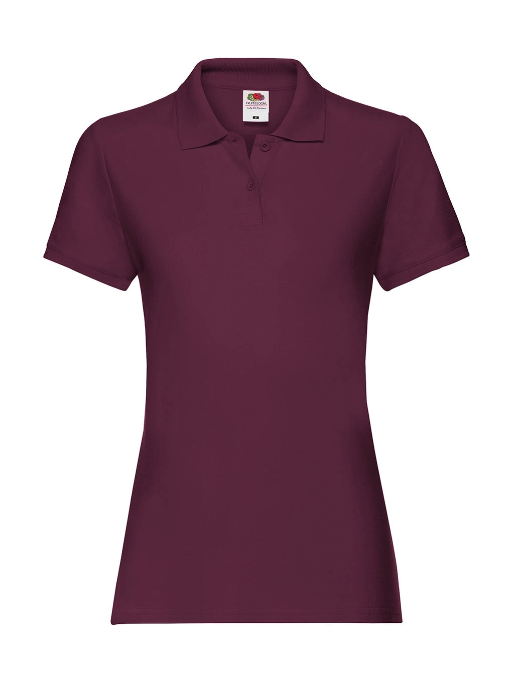 Ladies` Premium Polo zum Besticken und Bedrucken in der Farbe Burgundy mit Ihren Logo, Schriftzug oder Motiv.
