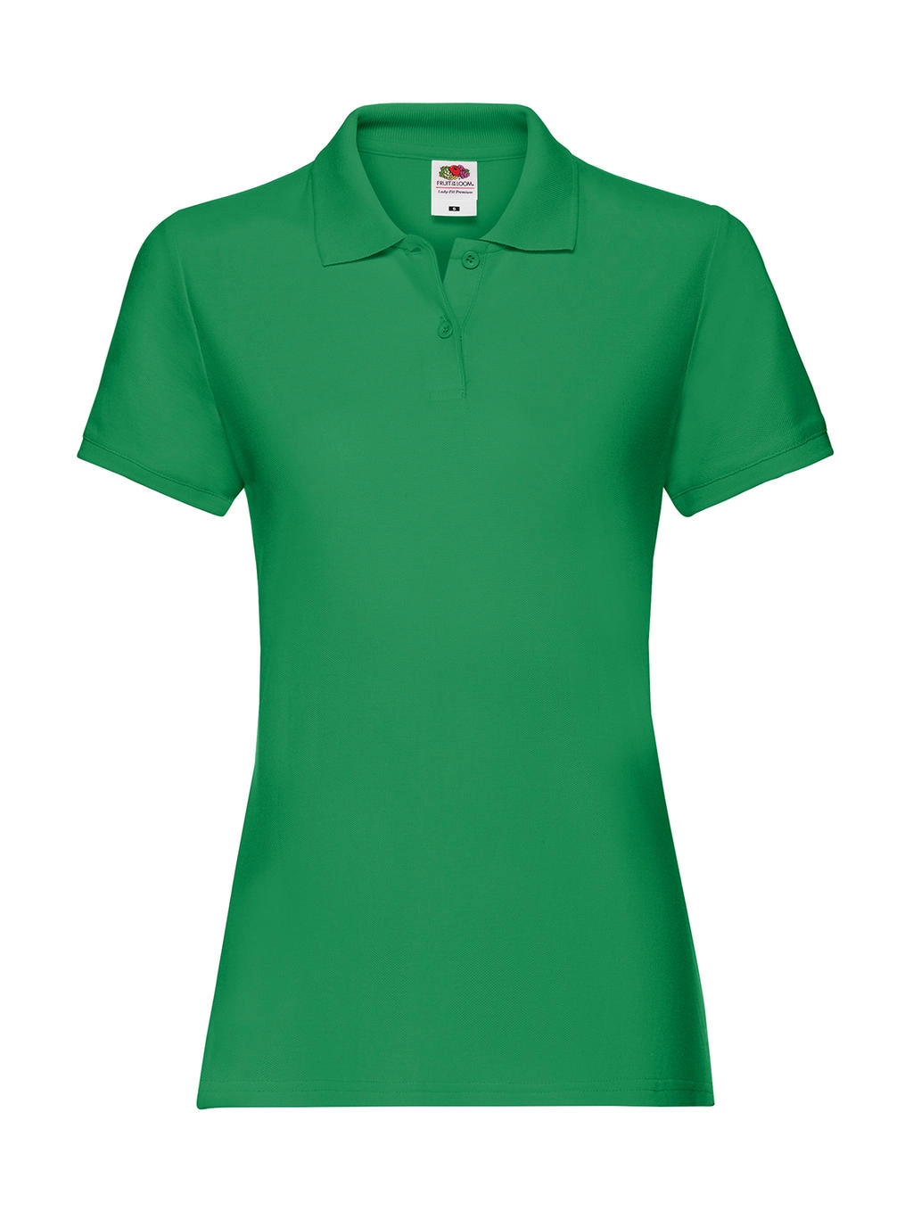 Ladies` Premium Polo zum Besticken und Bedrucken in der Farbe Kelly Green mit Ihren Logo, Schriftzug oder Motiv.
