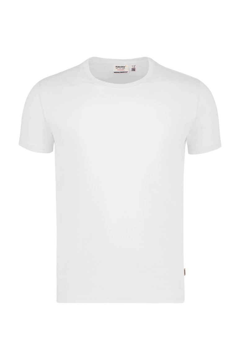 HAKRO T-Shirt MIKRALINAR® ECO zum Besticken und Bedrucken in der Farbe Weiß mit Ihren Logo, Schriftzug oder Motiv.