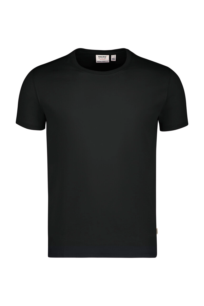 HAKRO T-Shirt MIKRALINAR® ECO zum Besticken und Bedrucken in der Farbe Schwarz mit Ihren Logo, Schriftzug oder Motiv.