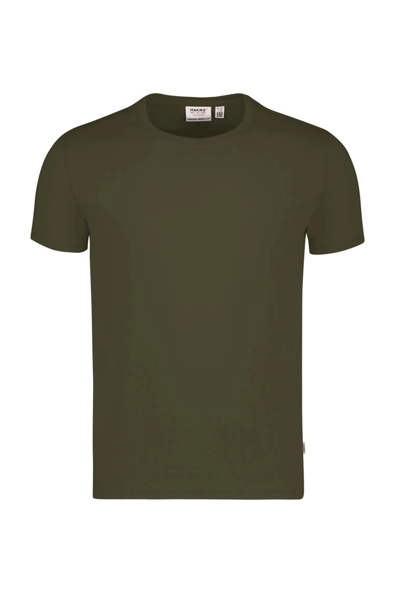 HAKRO T-Shirt MIKRALINAR® ECO zum Besticken und Bedrucken in der Farbe Olive mit Ihren Logo, Schriftzug oder Motiv.