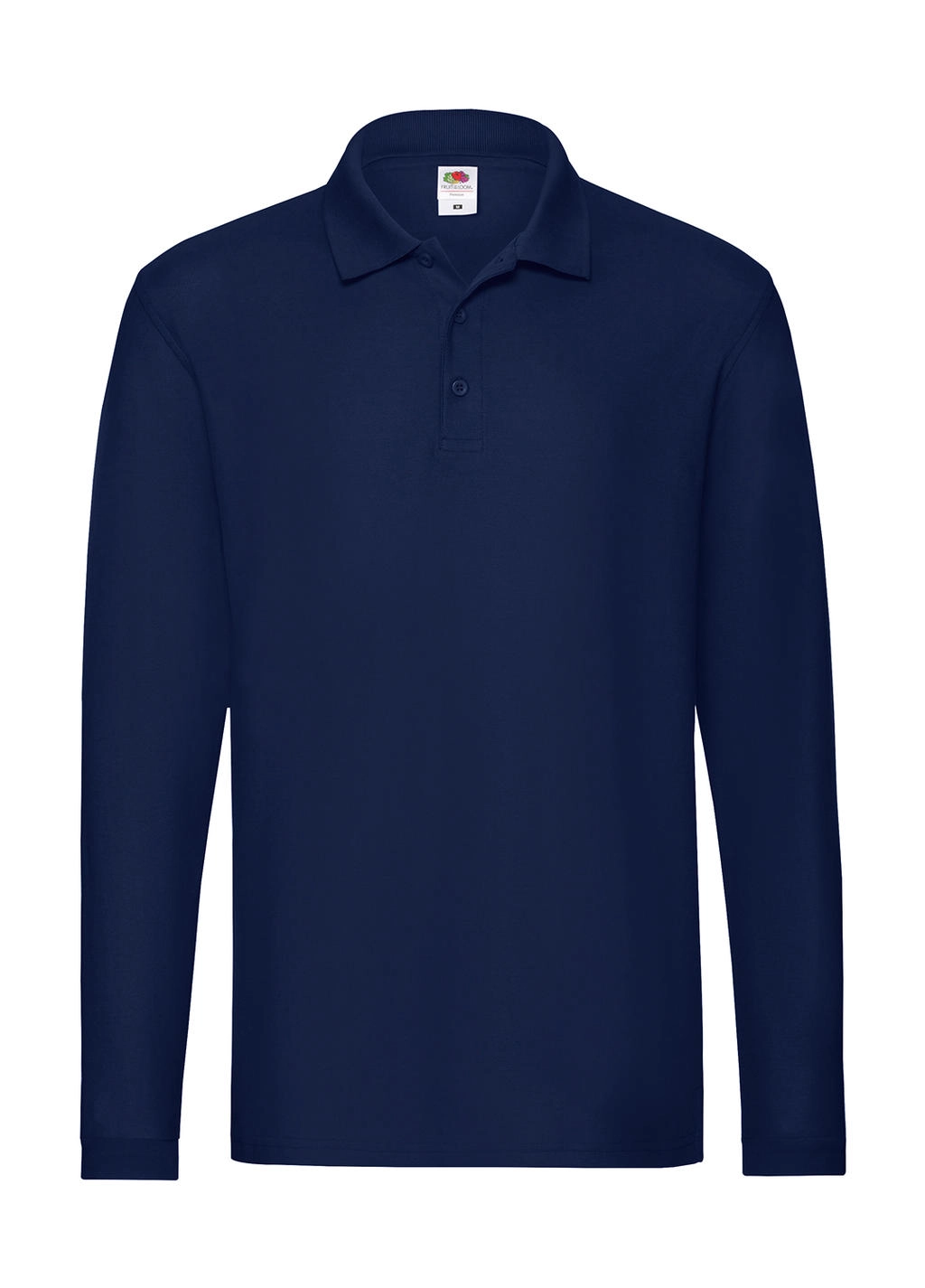 Premium Long Sleeve Polo zum Besticken und Bedrucken in der Farbe Navy mit Ihren Logo, Schriftzug oder Motiv.