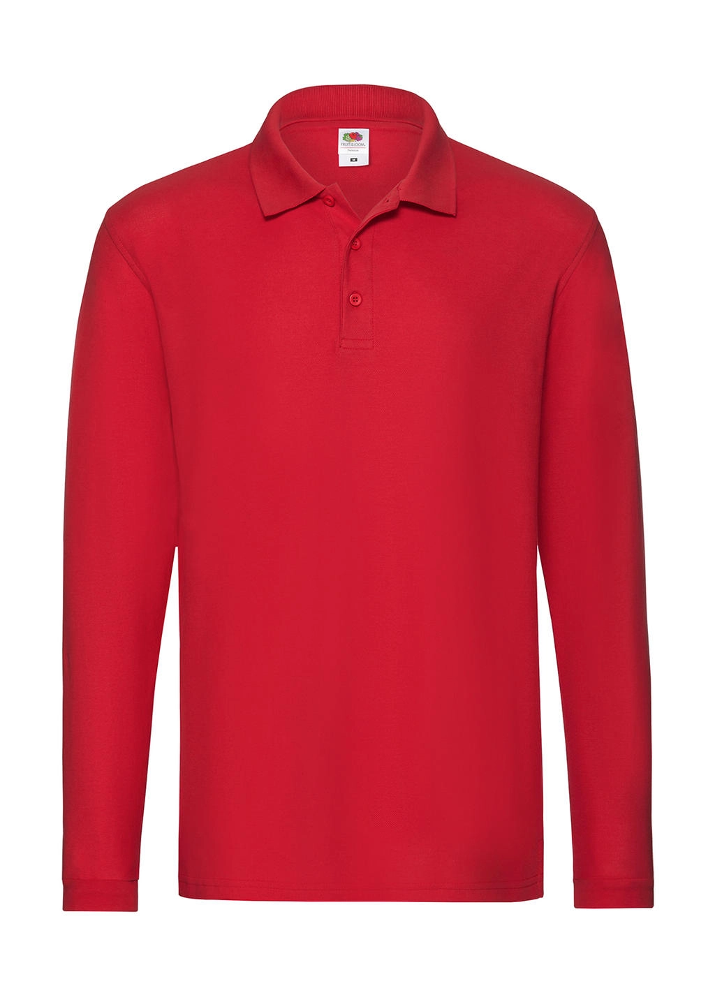 Premium Long Sleeve Polo zum Besticken und Bedrucken in der Farbe Red mit Ihren Logo, Schriftzug oder Motiv.