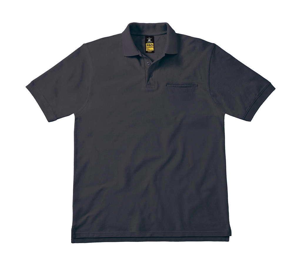 Energy Pro Workwear Pocket Polo zum Besticken und Bedrucken in der Farbe Dark Grey mit Ihren Logo, Schriftzug oder Motiv.
