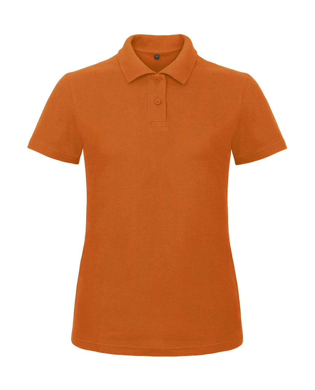 ID.001/women Piqué Polo Shirt zum Besticken und Bedrucken in der Farbe Orange mit Ihren Logo, Schriftzug oder Motiv.