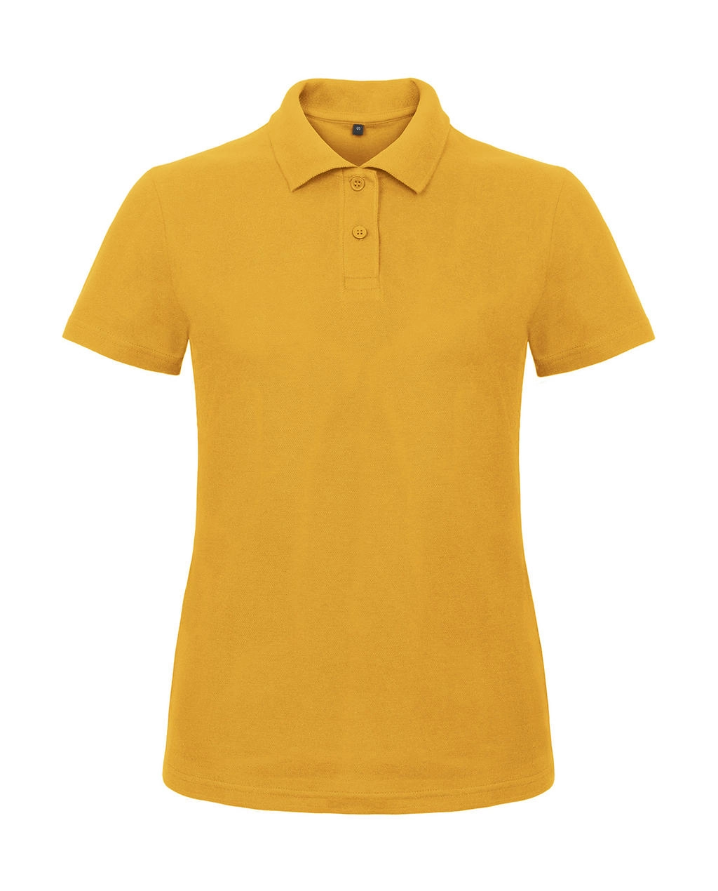 ID.001/women Piqué Polo Shirt zum Besticken und Bedrucken in der Farbe Chili Gold mit Ihren Logo, Schriftzug oder Motiv.