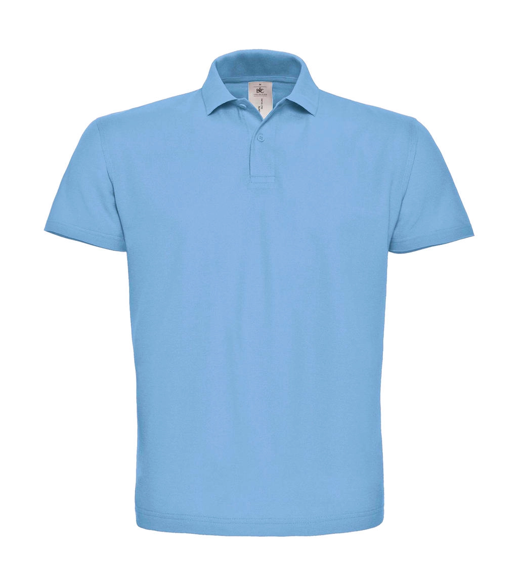 ID.001 Piqué Polo Shirt zum Besticken und Bedrucken in der Farbe Light Blue mit Ihren Logo, Schriftzug oder Motiv.