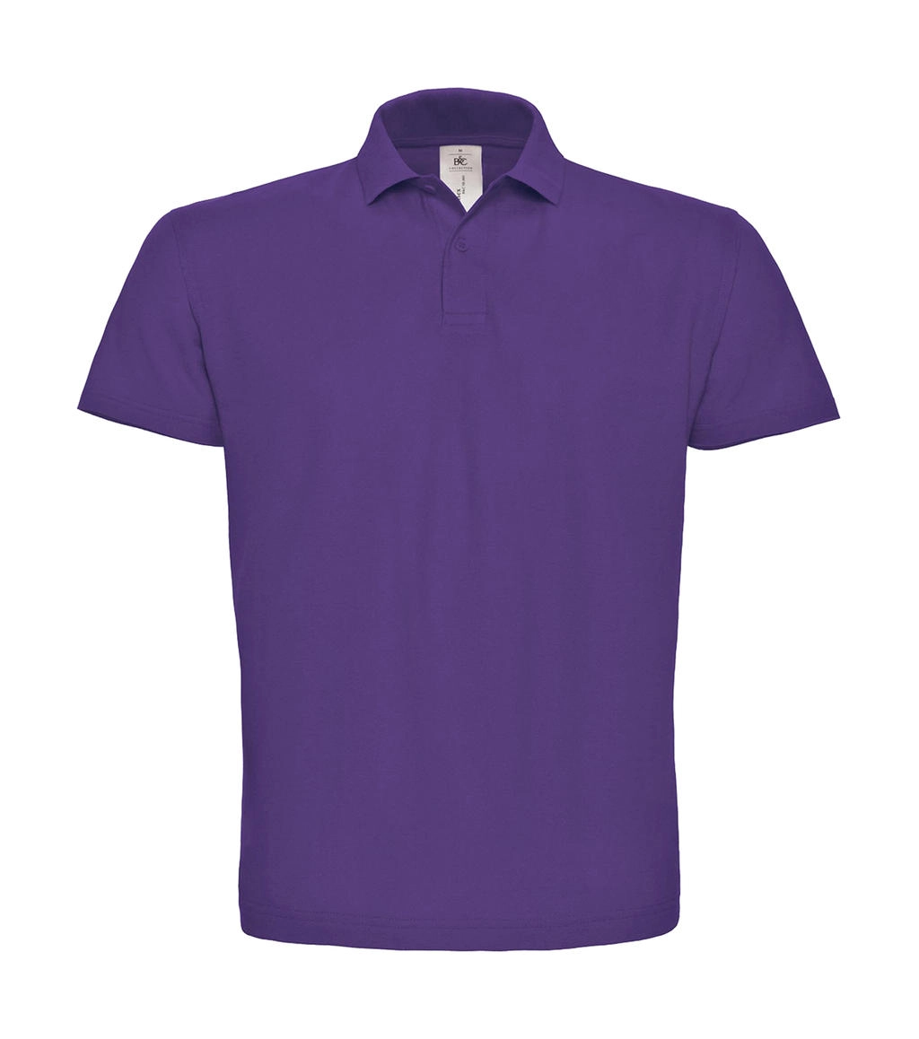 ID.001 Piqué Polo Shirt zum Besticken und Bedrucken in der Farbe Purple mit Ihren Logo, Schriftzug oder Motiv.