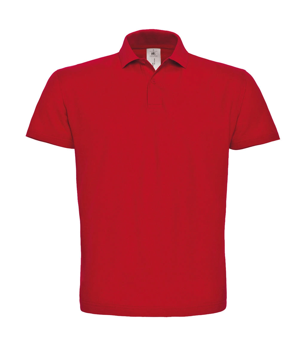 ID.001 Piqué Polo Shirt zum Besticken und Bedrucken in der Farbe Red mit Ihren Logo, Schriftzug oder Motiv.