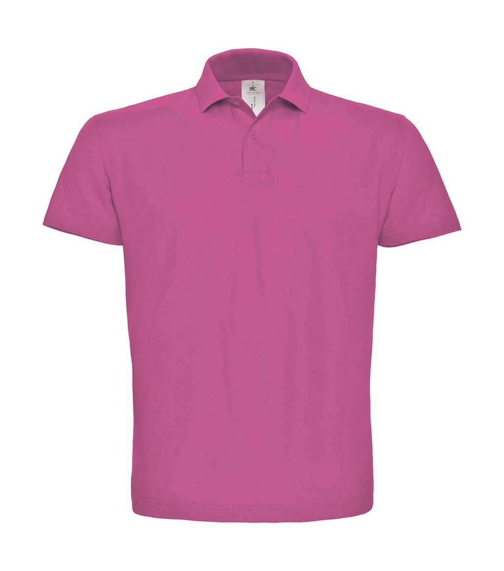 ID.001 Piqué Polo Shirt zum Besticken und Bedrucken in der Farbe Fuchsia mit Ihren Logo, Schriftzug oder Motiv.