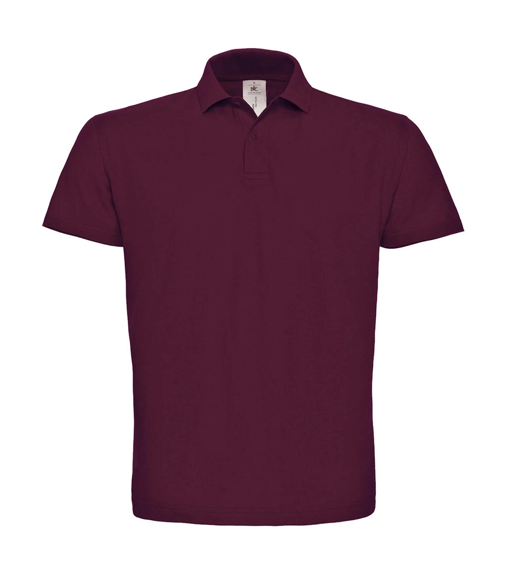 ID.001 Piqué Polo Shirt zum Besticken und Bedrucken in der Farbe Wine mit Ihren Logo, Schriftzug oder Motiv.