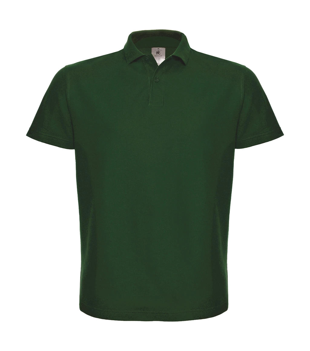 ID.001 Piqué Polo Shirt zum Besticken und Bedrucken in der Farbe Bottle Green mit Ihren Logo, Schriftzug oder Motiv.