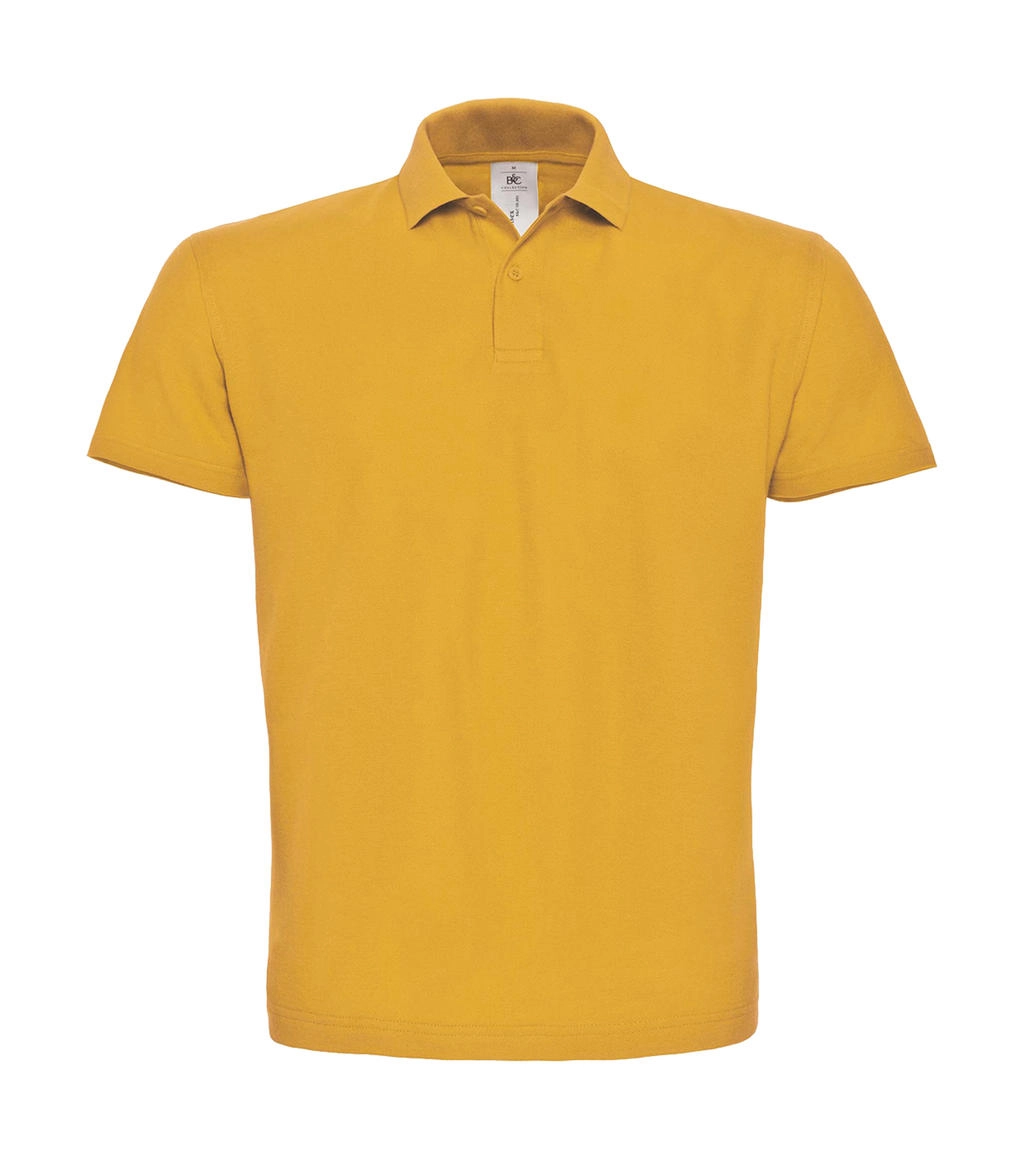 ID.001 Piqué Polo Shirt zum Besticken und Bedrucken in der Farbe Chili Gold mit Ihren Logo, Schriftzug oder Motiv.