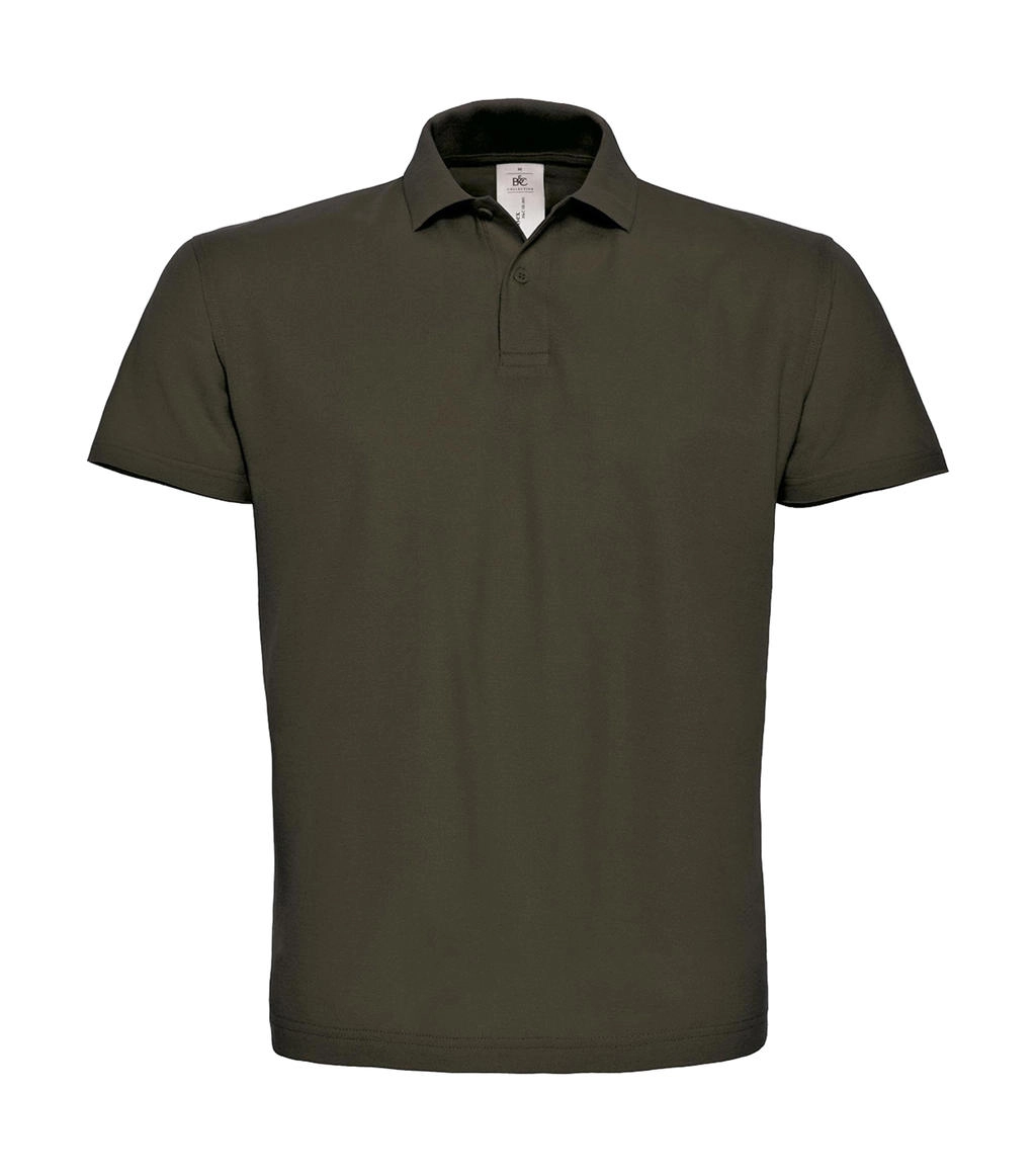 ID.001 Piqué Polo Shirt zum Besticken und Bedrucken in der Farbe Brown mit Ihren Logo, Schriftzug oder Motiv.