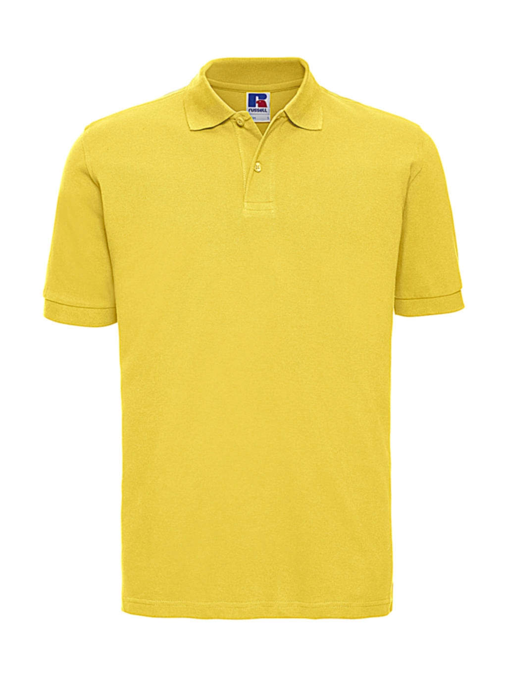 Men`s Classic Cotton Polo zum Besticken und Bedrucken in der Farbe Yellow mit Ihren Logo, Schriftzug oder Motiv.