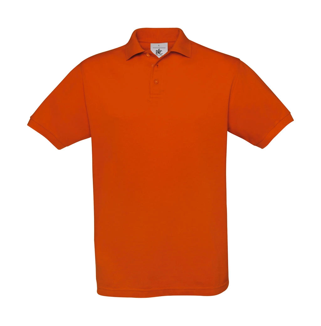 Safran Piqué Polo zum Besticken und Bedrucken in der Farbe Pumpkin Orange mit Ihren Logo, Schriftzug oder Motiv.