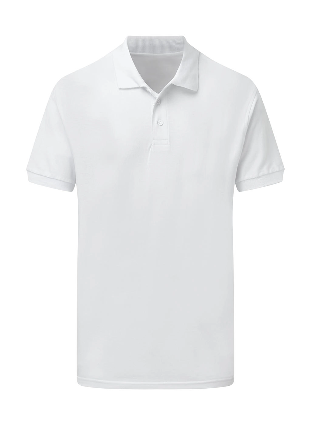 Cotton Polo Men zum Besticken und Bedrucken in der Farbe White mit Ihren Logo, Schriftzug oder Motiv.