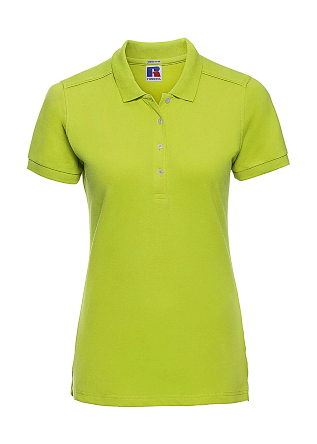 Ladies` Fitted Stretch Polo zum Besticken und Bedrucken in der Farbe Lime mit Ihren Logo, Schriftzug oder Motiv.