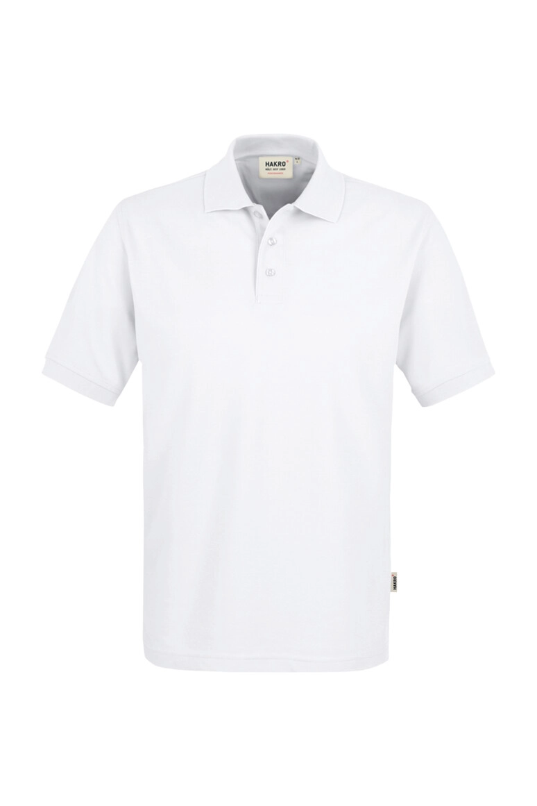 HAKRO Poloshirt MIKRALINAR® ECO zum Besticken und Bedrucken in der Farbe Weiß mit Ihren Logo, Schriftzug oder Motiv.