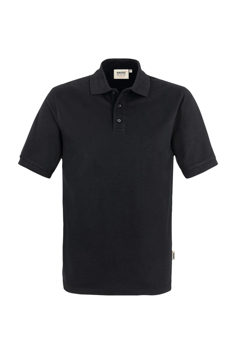 HAKRO Poloshirt MIKRALINAR® ECO zum Besticken und Bedrucken in der Farbe Schwarz mit Ihren Logo, Schriftzug oder Motiv.