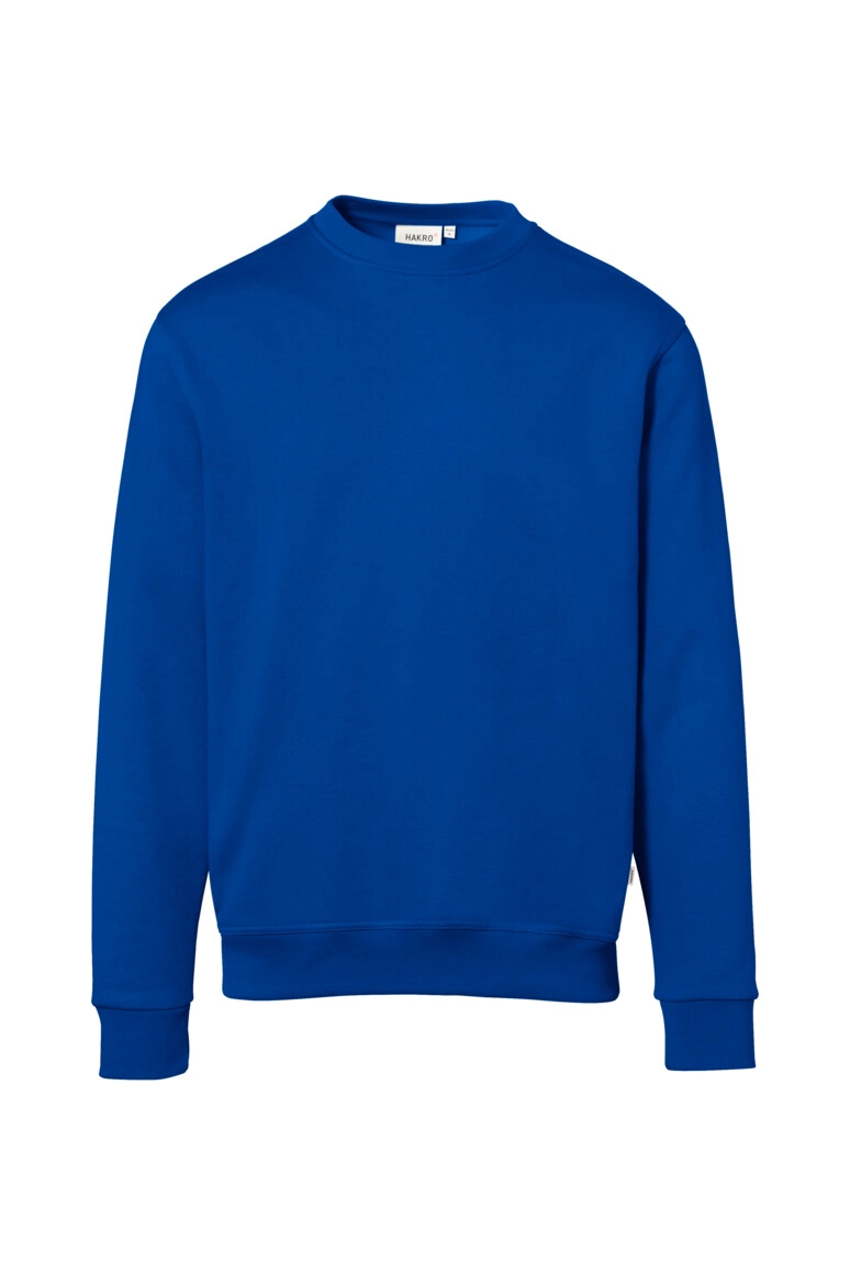 HAKRO Sweatshirt Bio-Baumwolle GOTS zum Besticken und Bedrucken in der Farbe Royalblau mit Ihren Logo, Schriftzug oder Motiv.