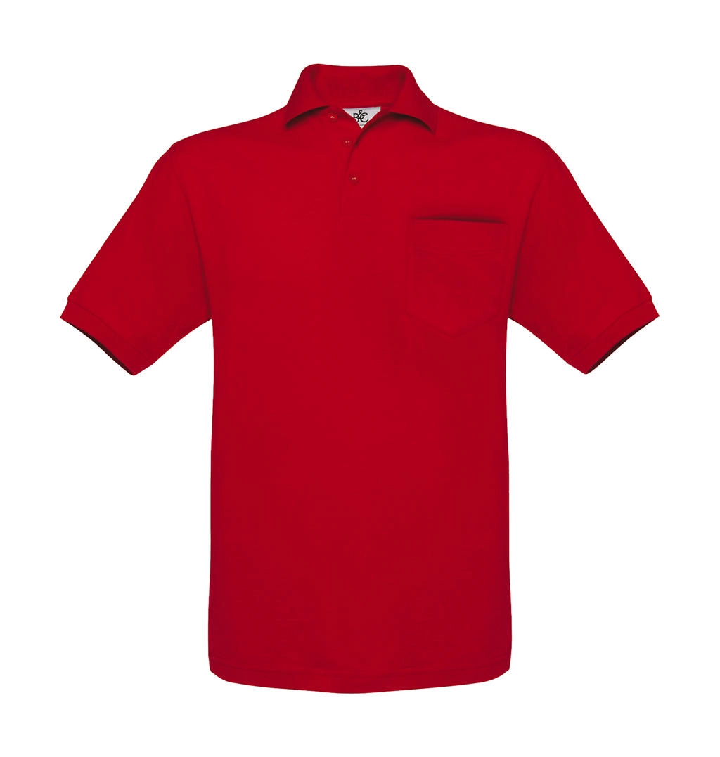 Safran Pocket Polo  zum Besticken und Bedrucken in der Farbe Red mit Ihren Logo, Schriftzug oder Motiv.