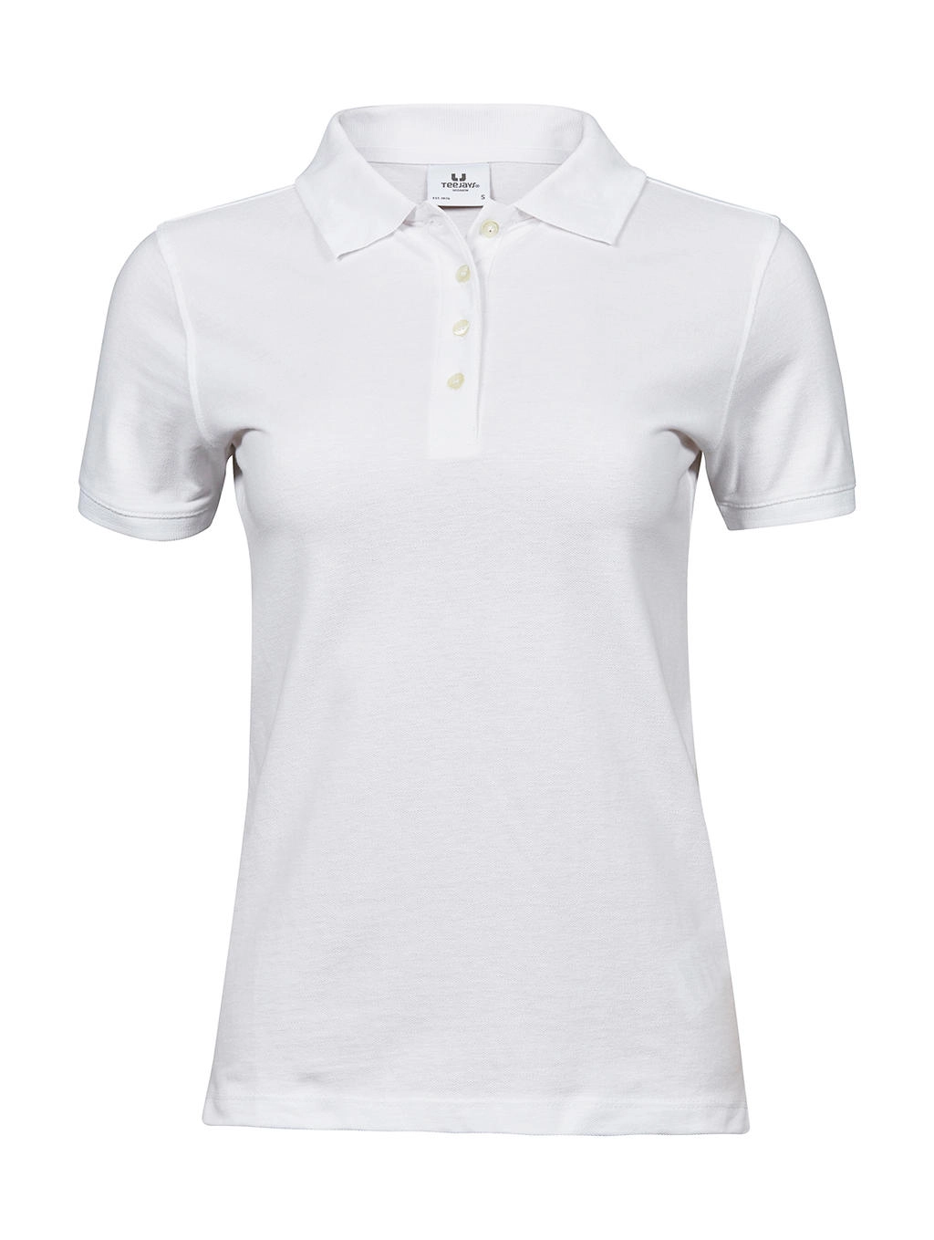 Ladies` Heavy Polo Piqué zum Besticken und Bedrucken in der Farbe White mit Ihren Logo, Schriftzug oder Motiv.