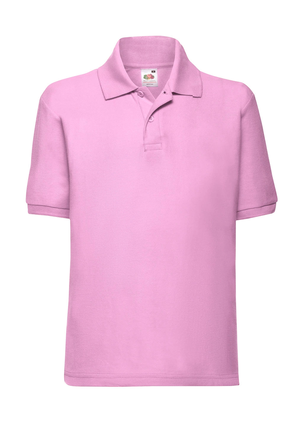 Kids` 65/35 Polo zum Besticken und Bedrucken in der Farbe Light Pink mit Ihren Logo, Schriftzug oder Motiv.