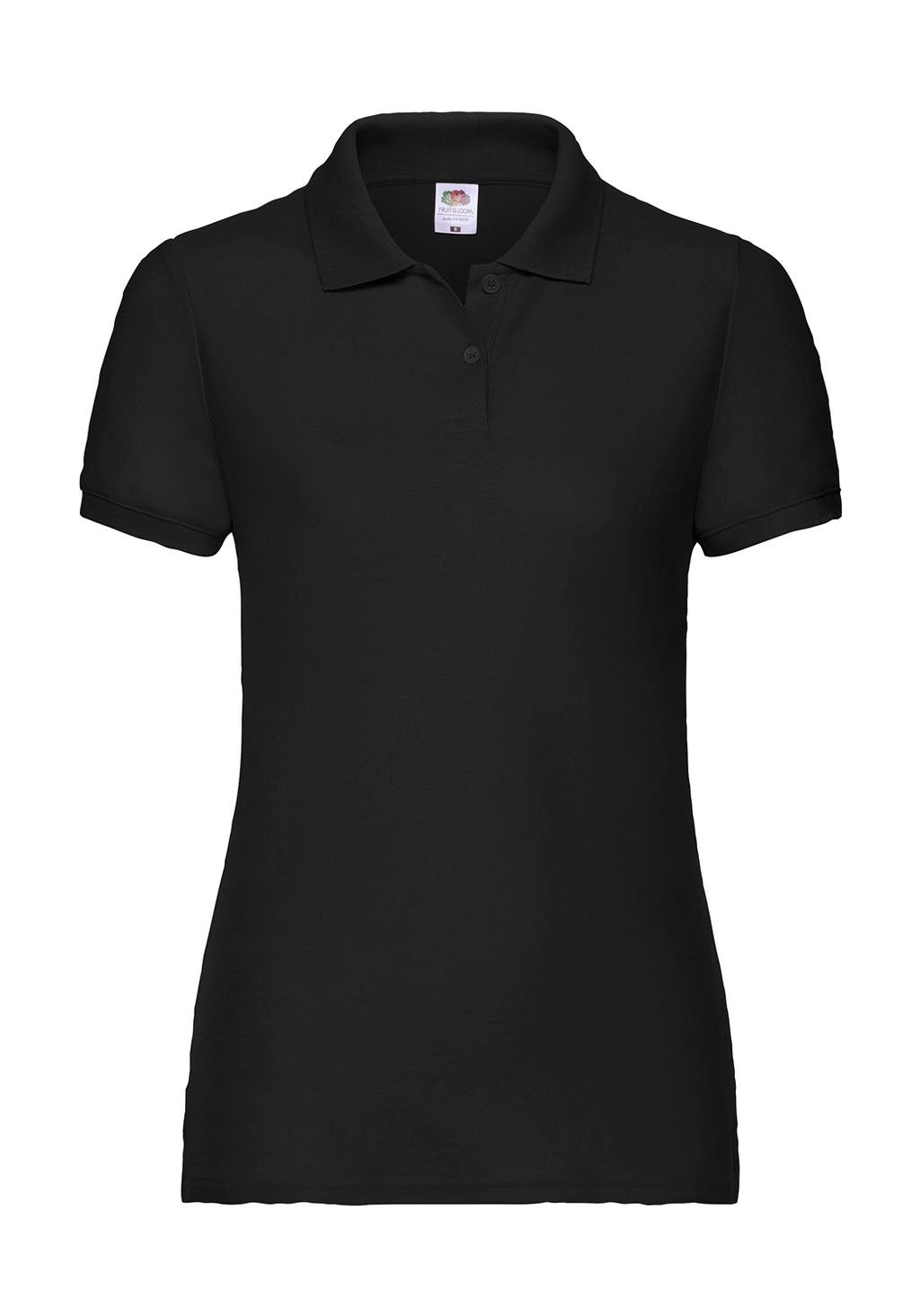 Ladies` 65/35 Polo zum Besticken und Bedrucken in der Farbe Black mit Ihren Logo, Schriftzug oder Motiv.