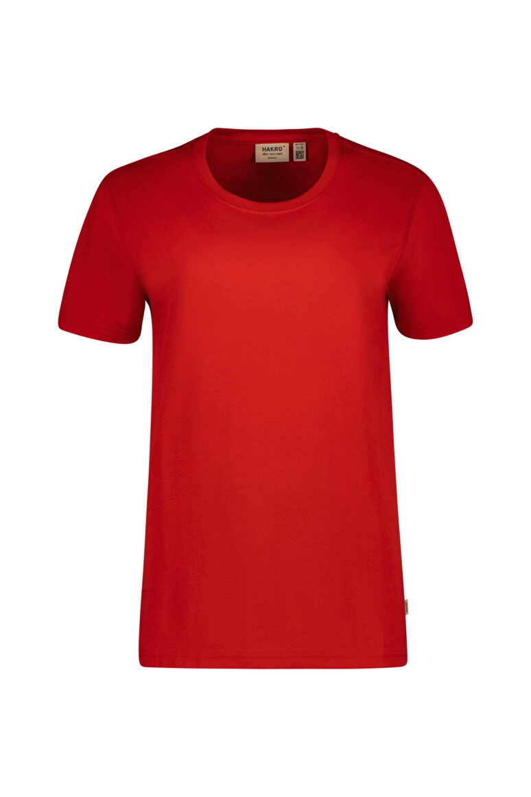 HAKRO T-Shirt Bio-Baumwolle GOTS zum Besticken und Bedrucken in der Farbe Rot mit Ihren Logo, Schriftzug oder Motiv.